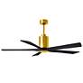 3_60" Matthews Patricia-5 Brushed Brass Black LED Ceiling Fan more views