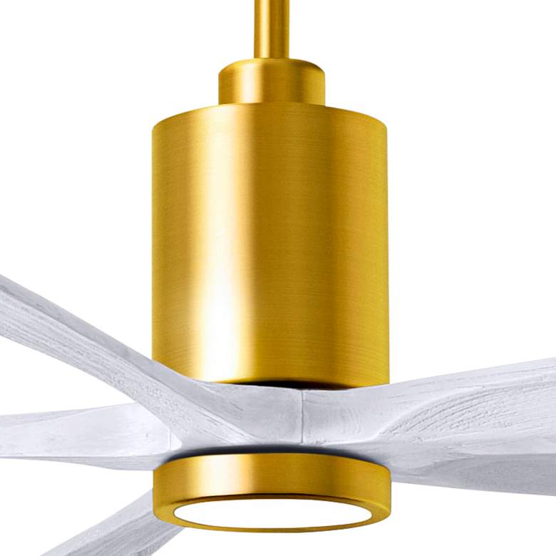 Image 2 60" Matthews Patricia-5 Brushed Brass White LED Ceiling Fan more views