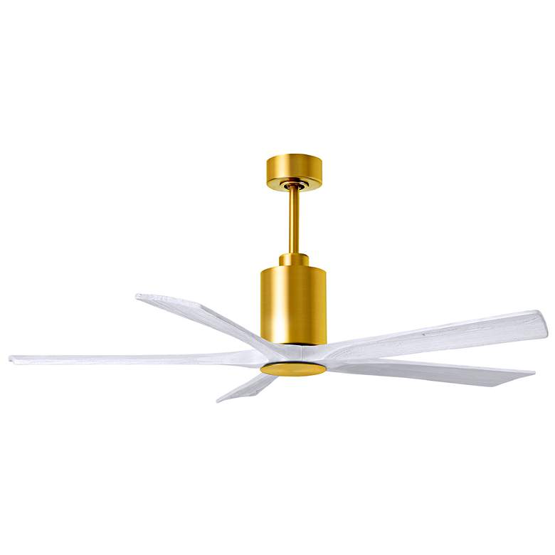 Image 3 60" Matthews Patricia-5 Brushed Brass White LED Ceiling Fan more views