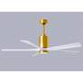 4_60" Matthews Patricia-5 Brushed Brass White LED Ceiling Fan more views