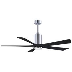 60" Matthews Patricia-5 Chrome Black LED Ceiling Fan