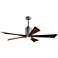 60" Matthews Patricia-5 Chrome Damp Rated LED Ceiling Fan with Remote