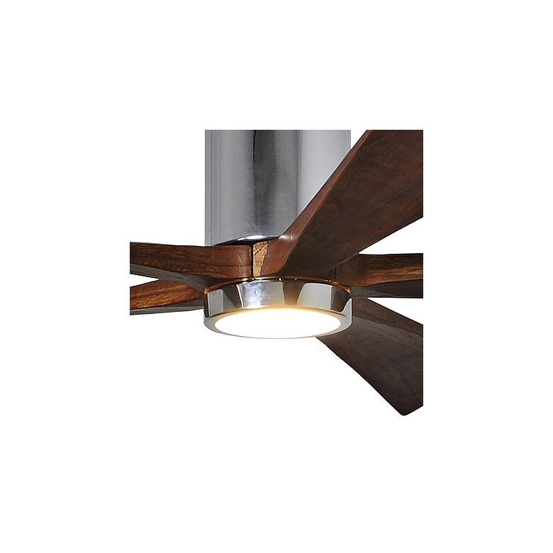 Image 4 60" Matthews Patricia-5 Chrome Damp Rated LED Ceiling Fan with Remote more views