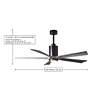 60" Matthews Patricia-5 LED Brass and Barnwood Five Blade Ceiling Fan