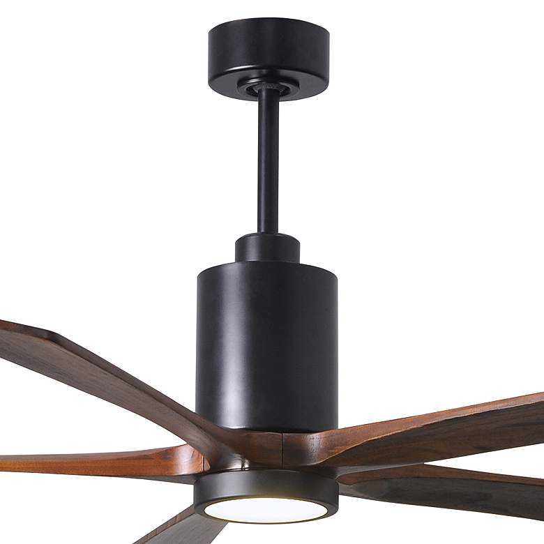 Image 3 60 inch Matthews Patricia-5 Matte Black and Walnut Blades Ceiling Fan more views