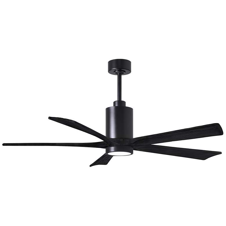 Image 1 60" Matthews Patricia-5 Matte Black LED Ceiling Fan