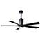 60" Matthews Patricia-5 Matte Black LED Ceiling Fan