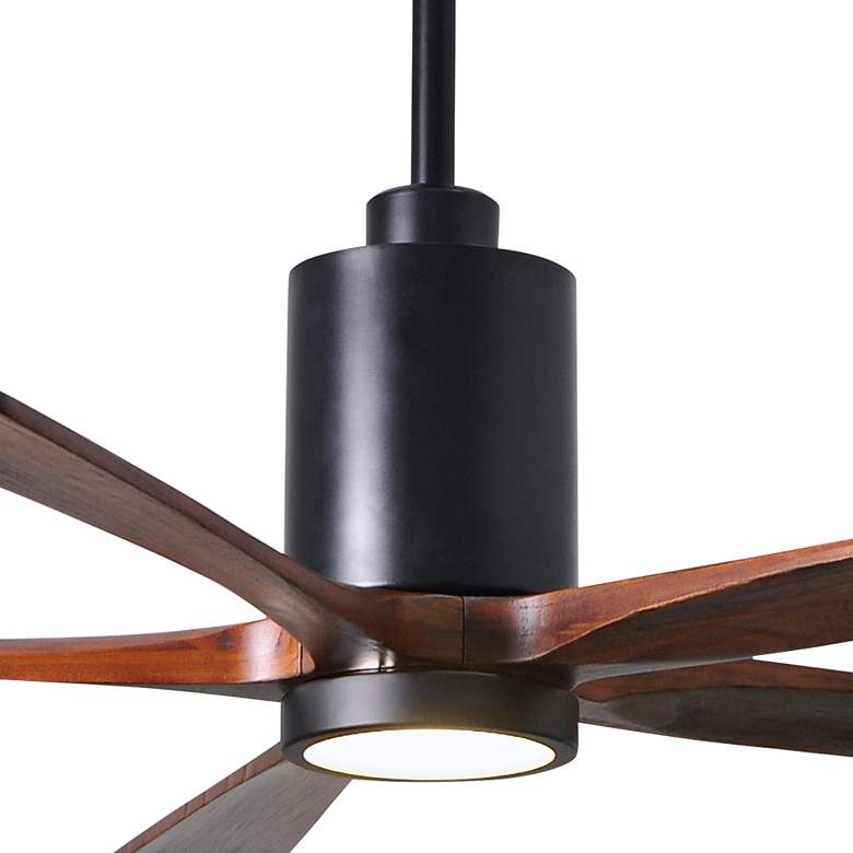 Image 3 60" Matthews Patricia-5 Matte Black Walnut LED Ceiling Fan more views