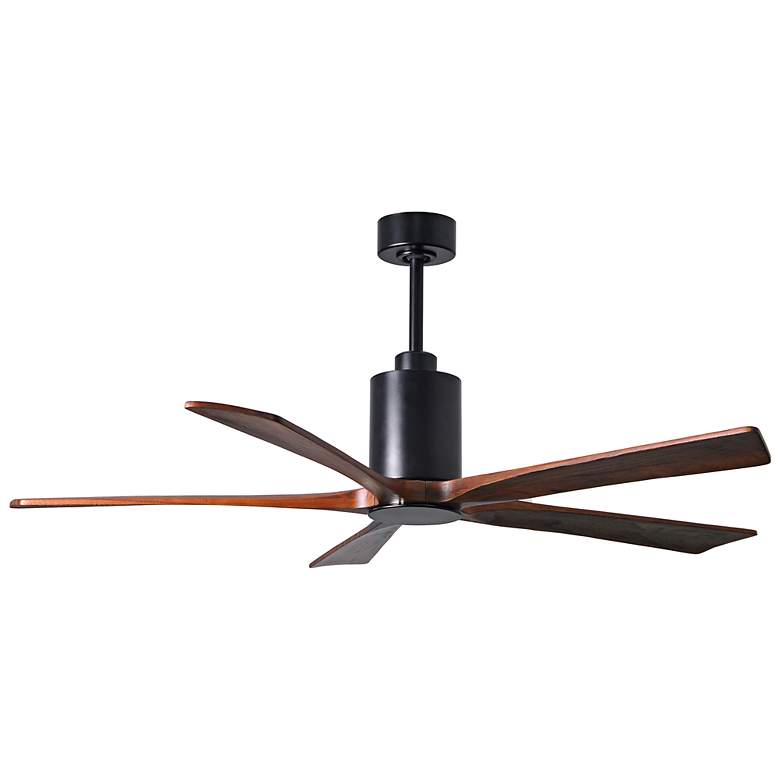 Image 4 60" Matthews Patricia-5 Matte Black Walnut LED Ceiling Fan more views