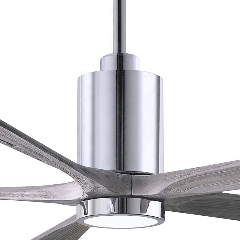 Image 2 60" Matthews Patricia-5 Polished Chrome Barn LED Ceiling Fan more views
