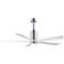 60" Matthews Patricia-5 Polished Chrome LED Ceiling Fan