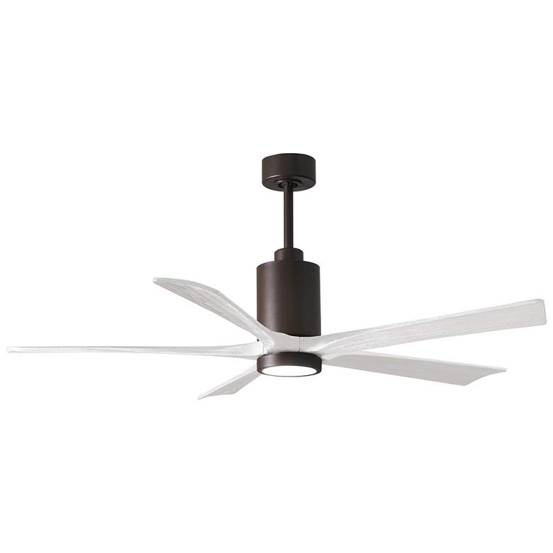 Image 1 60" Matthews Patricia-5 Textured Bronze Matte White Ceiling Fan