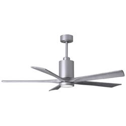 60&quot; Matthews Patricia Brushed Nickel LED Ceiling Fan