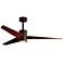 60" Matthews Super Janet Bronze Walnut LED Ceiling Fan