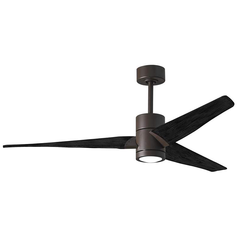 Image 1 60" Matthews Super Janet LED 3-Blade Bronze Ceiling Fan