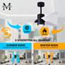 5_60" Matthews Super Janet LED Black and White Ceiling Fan more views