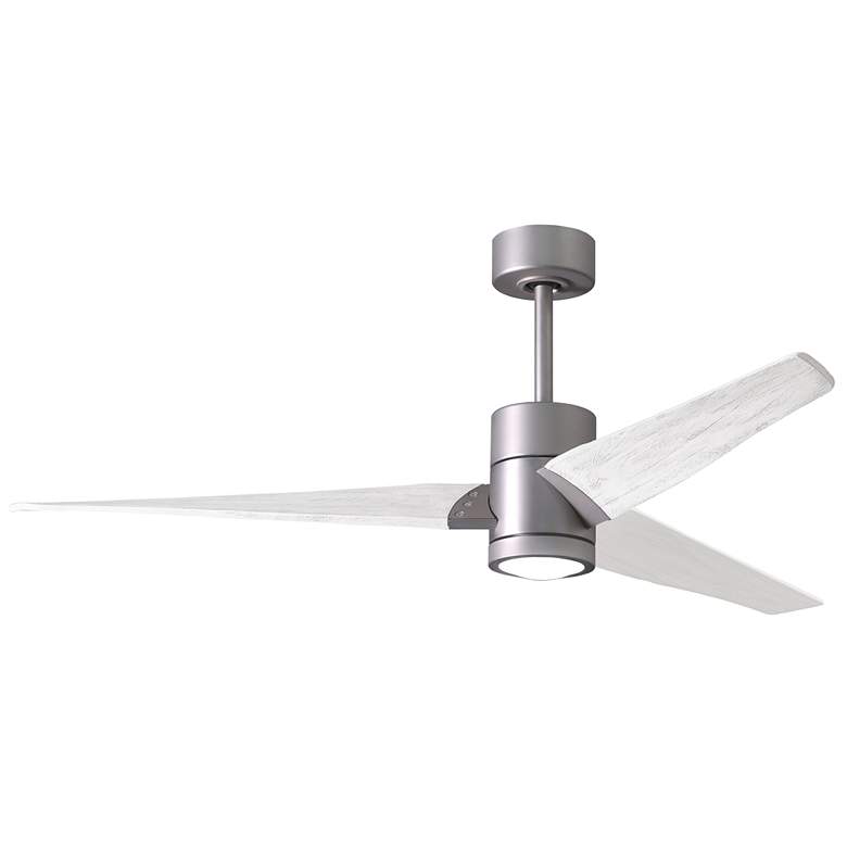 Image 1 60 inch Matthews Super Janet LED Silver White 3-Blade Ceiling Fan