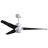 60" Matthews Super Janet LED White and Black 3-Blade Ceiling Fan