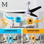 5_60" Matthews Super Janet LED White and Black 3-Blade Ceiling Fan more views
