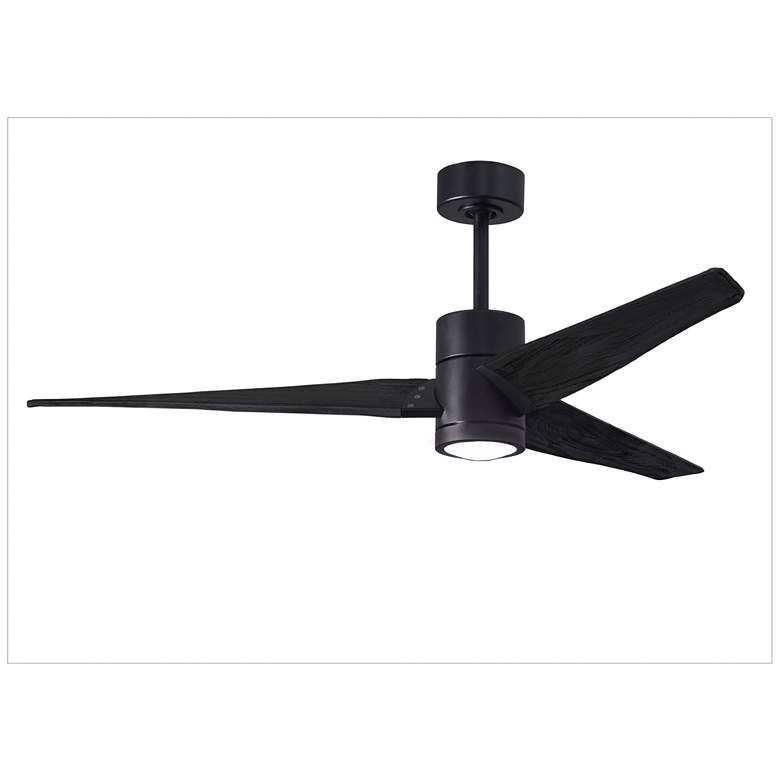 Image 1 60" Matthews Super Janet Matte Black Ceiling Fan