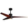 2_60" Matthews Super Janet Matte Black Walnut LED Ceiling Fan