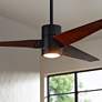 1_60" Matthews Super Janet Matte Black Walnut LED Ceiling Fan