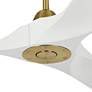 60" Maverick Brass and White Fan with Remote