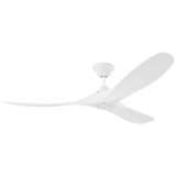 60&quot; Maverick Coastal Matte White Wet Rated Ceiling Fan with Remote