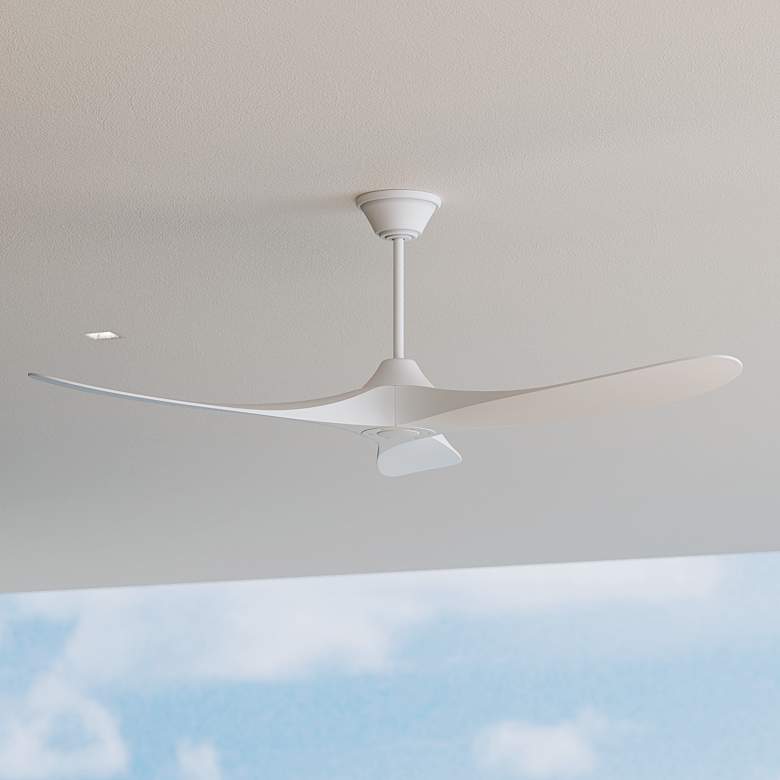 Image 1 60 inch Maverick Coastal Matte White Wet Rated Ceiling Fan with Remote
