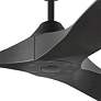 60" Maverick Coastal Midnight Black Wet Rated Ceiling Fan with Remote in scene
