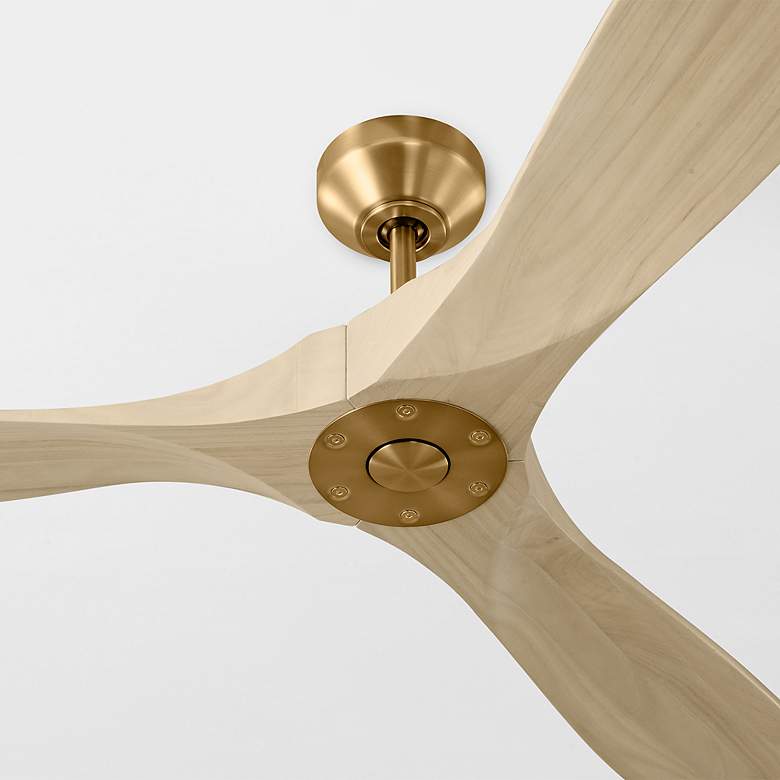 Image 4 60" Maverick II Burnished Brass Smart Ceiling Fan with Remote more views