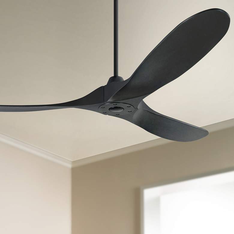 Image 1 60 inch Maverick Matte Black Ceiling Fan with Remote Control