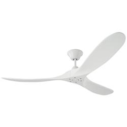 60&quot; Maverick Matte White Modern Ceiling Fan with Remote