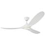 60" Maverick White 3-Blade Modern LED Ceiling Fan with Remote