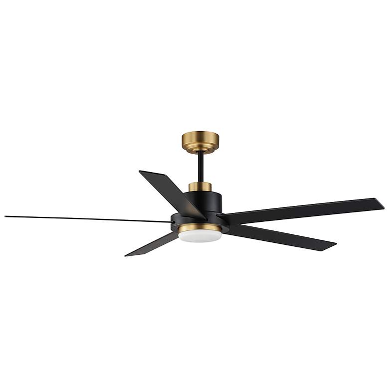 Image 2 60" Maxim Daisy Black and Gold LED Ceiling Fan