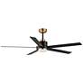 2_60" Maxim Daisy Black and Gold LED Ceiling Fan