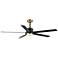 60" Maxim Daisy Black and Gold LED Ceiling Fan