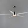 2_60" Maxim Daisy Satin Nickel LED Ceiling Fan with Wall Control more views