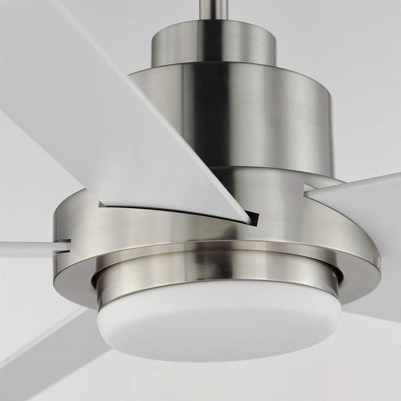 Image 4 60" Maxim Daisy Satin Nickel LED Ceiling Fan with Wall Control more views