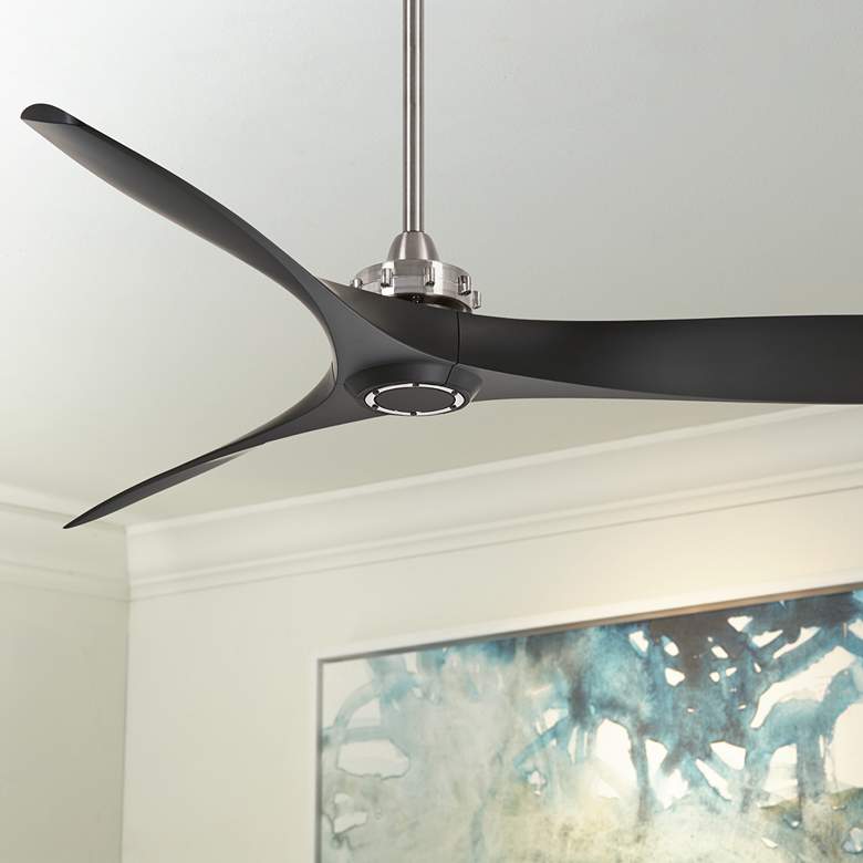 Image 1 60" Minka Aire Aviation Brushed Nickel Large Ceiling Fan with Remote