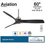 6_60" Minka Aire Aviation Brushed Nickel Large Ceiling Fan with Remote more views