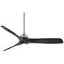 60" Minka Aire Aviation Brushed Nickel LED Ceiling Fan with Remote