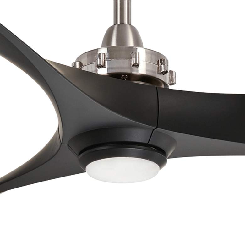 Image 3 60" Minka Aire Aviation Brushed Nickel LED Ceiling Fan with Remote more views