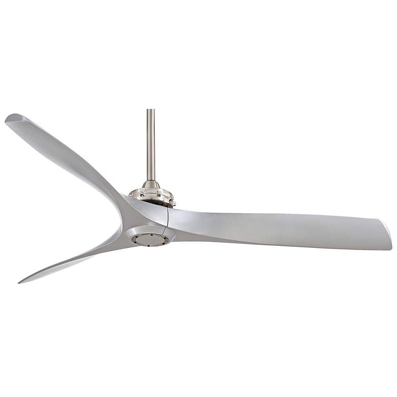 Image 2 60" Minka Aire Aviation Brushed Nickel Modern Ceiling Fan with Remote