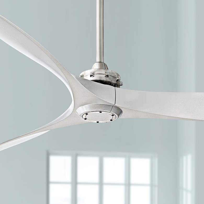 Image 1 60" Minka Aire Aviation Brushed Nickel Modern Ceiling Fan with Remote