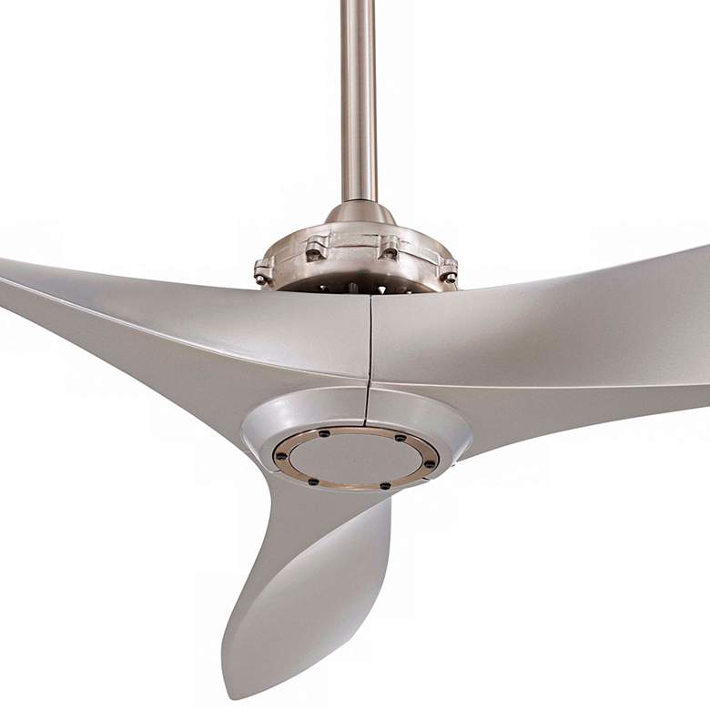 Image 3 60" Minka Aire Aviation Brushed Nickel Modern Ceiling Fan with Remote more views