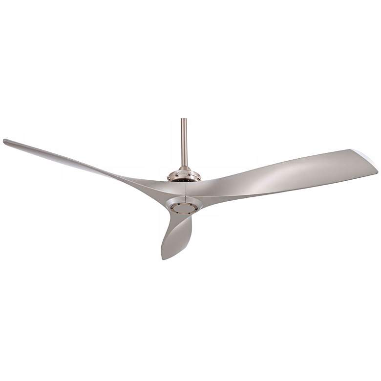 Image 5 60" Minka Aire Aviation Brushed Nickel Modern Ceiling Fan with Remote more views