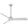 60" Minka Aire Aviation LED Nickel and Silver Ceiling Fan with Remote