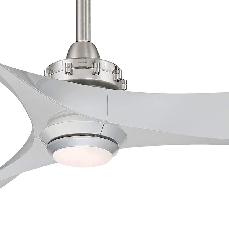 Image 2 60" Minka Aire Aviation LED Nickel and Silver Ceiling Fan with Remote more views