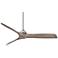 60" Minka Aire Aviation Nickel and Ash Maple Ceiling Fan with Remote